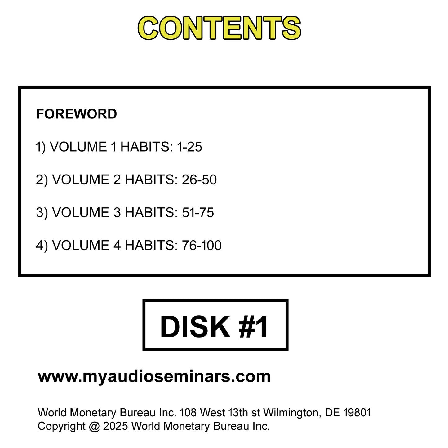 551 HABITS TO LEARN FOR A BETTER LIFE. 6 DISK MP3 AUDIO CD'S. SELF HELP HABITS.