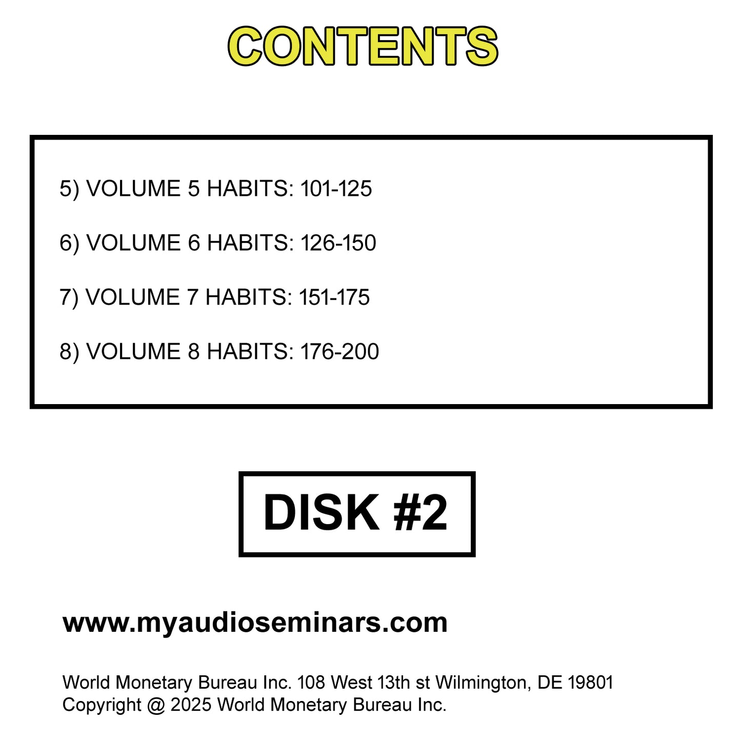 551 HABITS TO LEARN FOR A BETTER LIFE. 6 DISK MP3 AUDIO CD'S. SELF HELP HABITS.