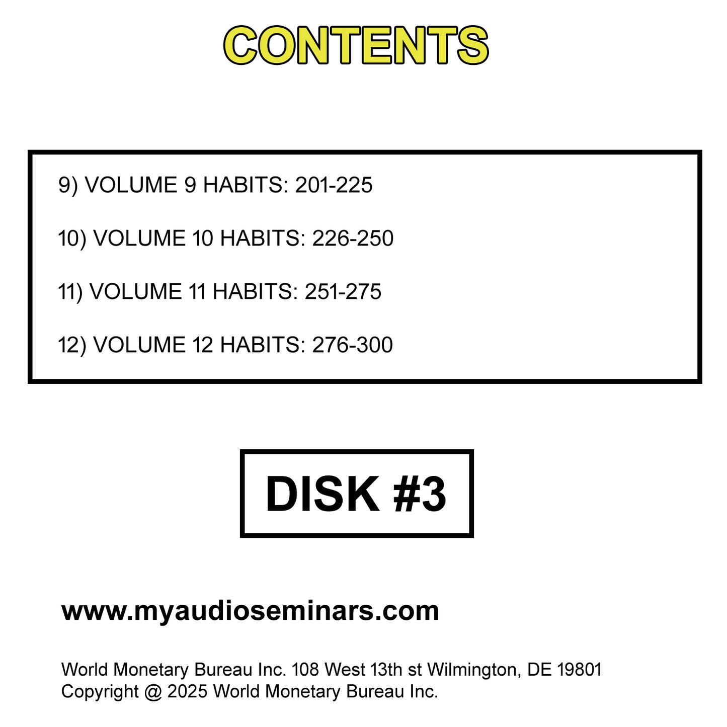 551 HABITS TO LEARN FOR A BETTER LIFE. 6 DISK MP3 AUDIO CD'S. SELF HELP HABITS.