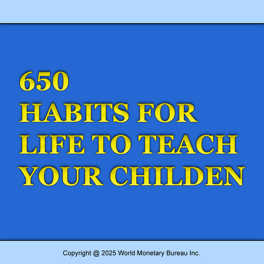 650 HABITS FOR LIFE TO TEACH YOUR CHILDREN 3 DISK CD MP3 AUDIO. SELF HELP HABITS.