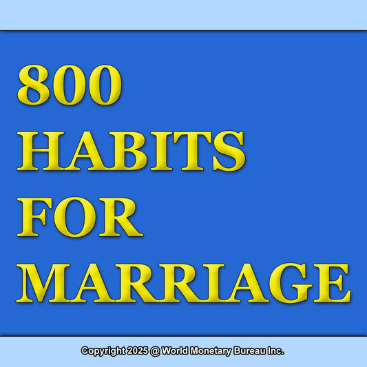 800 HABITS FOR MARRIAGE. 4 DISK MP3 AUDIO CD. SELF HELP HABITS.